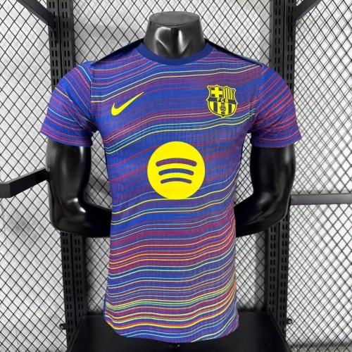 Player Version 2025/26 Barcelona Goalkeeper Blue & Red Thailand Soccer Jerseys AAA-XY