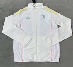 2025-26 Juventus FC White Windbreaker Hoodies Top-510/LH