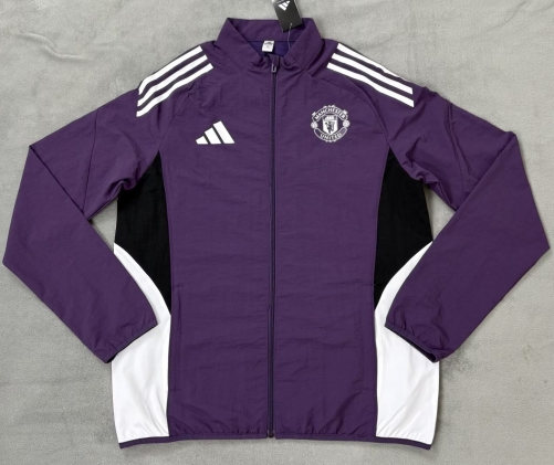2025/26 Manchester United Purple Windbreaker Hoodies-510