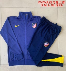 2025/26 Atletico Madrid Cyan Thailand Soccer Jacket Uniform-815