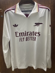 2025/26 Arsenal 2nd Away White LS Thailand Soccer Jersey AAA-410