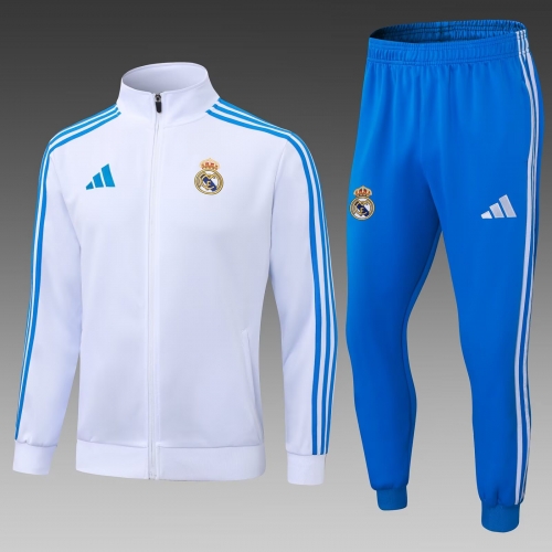 2025/26 Rea Madrid White Soccer Jacket Uniform-411