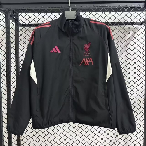 2025/26 Liverpool Black Windbreaker Hoodies Top-47