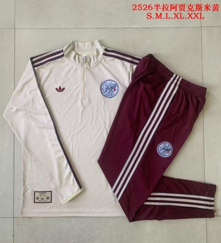 2025/26 Ajax Rice Yellow Thailand Tracksuit Uniform-815