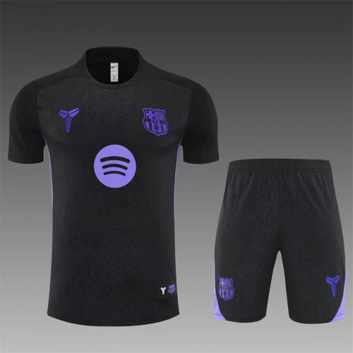 2025/26 Barcelona Black Shorts-Sleeve Thailand Soccer Uniform-801/815