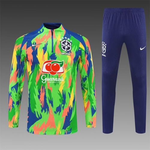 Camouflage 2025/26 Brazil Blue & Green Thailand Soccer Uniform-801/815
