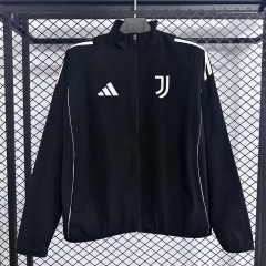 Popular 2025-26 Juventus FC Black Windbreaker Hoodies Top-47