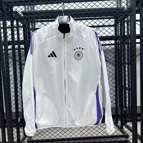 Double-sided 2025-26 Germany Black & White Windbreaker Hoodies Top-47