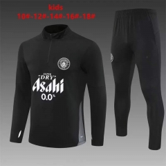 Kids 2025/26 Manchester City Black Youth/Kids Thailand Soccer Tracksuit Uniform-801