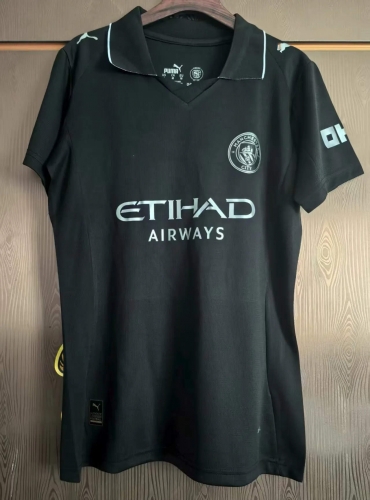 2025/26 Manchester City 2nd Away Black Thailand Women Soccer Jersey AAA-JJ
