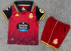 Kids 2025/26 Deportivo de La Coruña Away Red Kids/Youth Soccer Uniform-1040