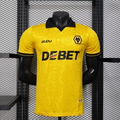 Player Version 2025/26 Wolverhampton Wanderers Home Yellow Thailand Soccer Jersey AAA-888/MY