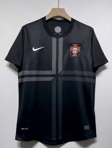 12 Retro Version Portugal Black Thailand Soccer Jersey AAA-301