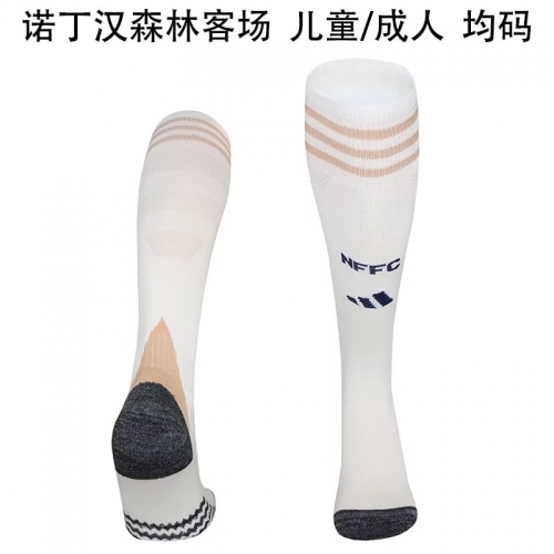 Adult & Kids 2025/26 Nottingham Forest Away White Thailand Soccer Socks
