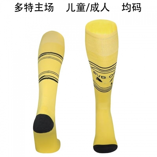 Kids/Adult 2025/26 Borussia Dortmund Home Yellow Thailand Soccer Sock