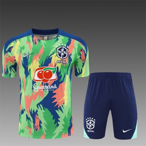 Camouflage 2025/26 Brazil Blue & Green Thailand Soccer Uniform-801/815