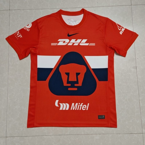 2025/26 Pumas UNAM Goalkeeper Orange Red Thailand Soccer Jersey AAA-07