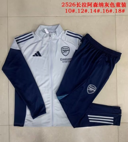 Kids 2025/26 Arsenal Light Gray Kids/Youth Soccer Jacket Uniform-815