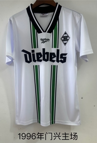 1996 Retro Version Borussia Mönchengladbach Home White Thailand Soccer Jersey AAA-709