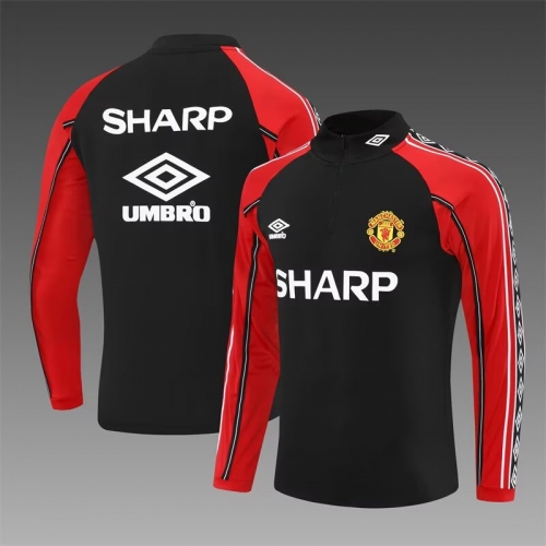 2025/26 Manchester United Black Thailand Football Tracksuit Top -801