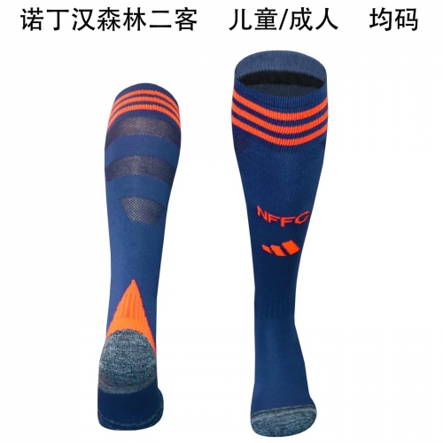Adult & Kids 2025/26 Nottingham Forest 2nd Away Royal Blue Thailand Soccer Socks