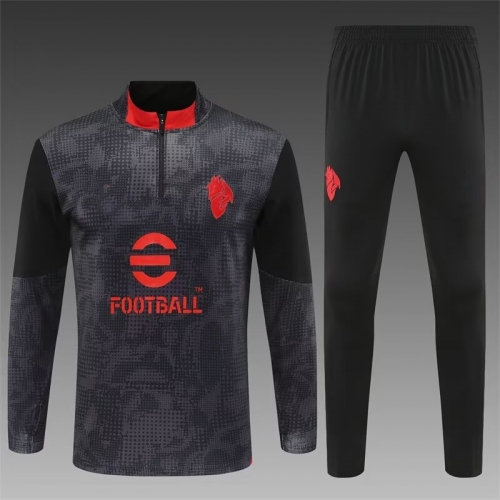 Camouflage 2025/26 AC Milan Black Soccer Tracksuit Uniform-801/411