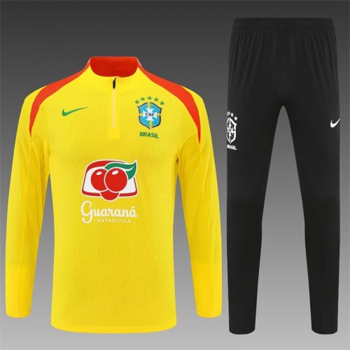 Player Version 2025/26 Brazil Yellow Thailand Soccer Uniform-801