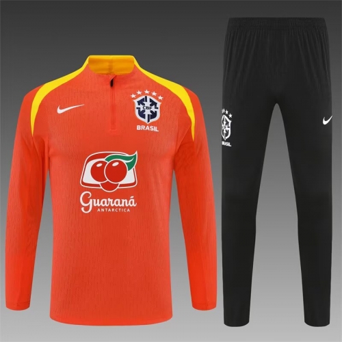 Player Version 2025/26 Brazil Orange Thailand Soccer Uniform-801