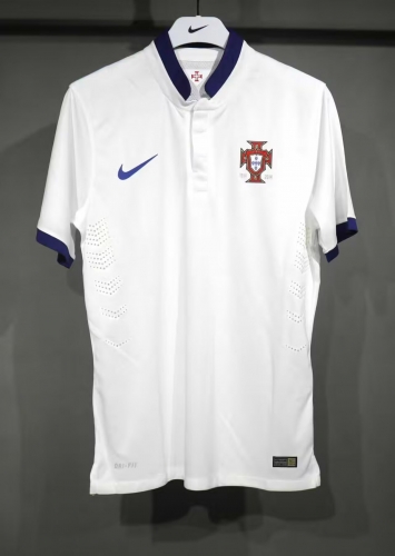 Player Retro Version 2014 Portugal Away White Thailand Soccer Jersey AAA-703