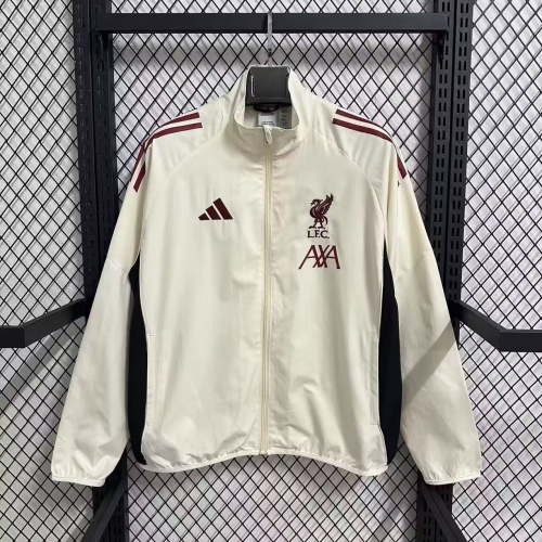 2025/26 Liverpool Light Yellow Windbreaker Hoodies Top-C1/47/510