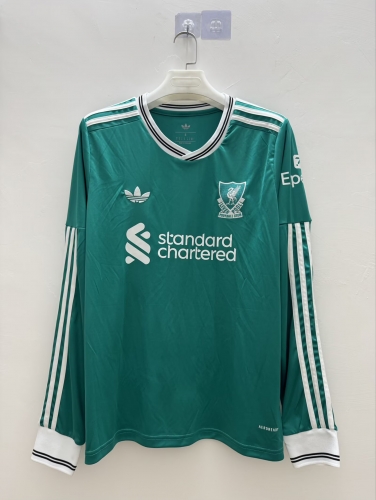 2025/26 Liverpool 2nd Away Green LS Thailand Soccer Jersey AAA-410