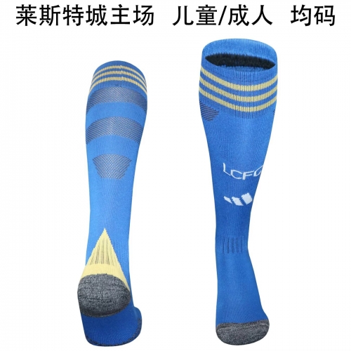 2025/26 Leicester City Home Blue Adult/Kids Thailand Soccer Socks