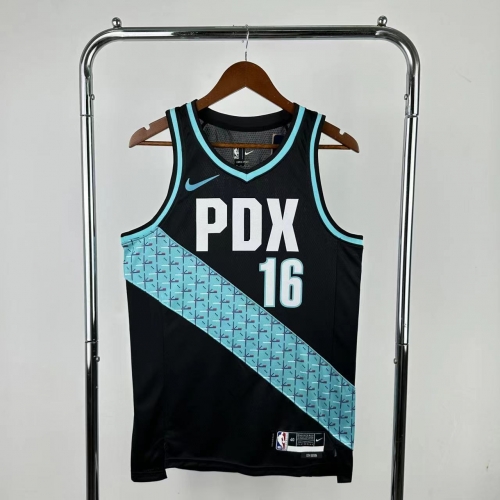 2026 Season City Version NBA Portland Trail Blazers Black #16 Jersey-311
