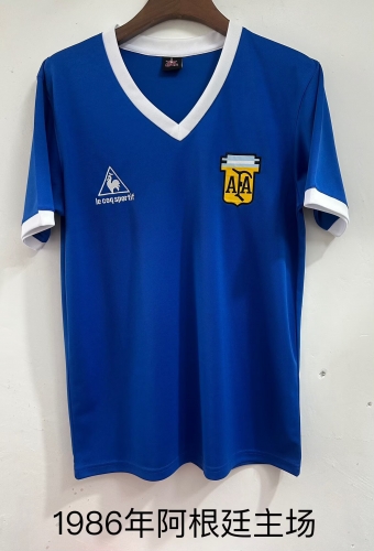 1986 Retro Version Argentina Away Blue Thailand Soccer Jersey AAA-709/710