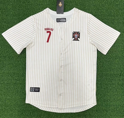 2025/26 Portugal White Soccer Baseball uniform AAA-710/320