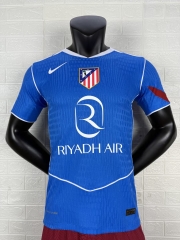 Player Verison 2025/26 Atletico Madrid 2nd Away Blue Thailand Soccer Jersey AAA-16/88