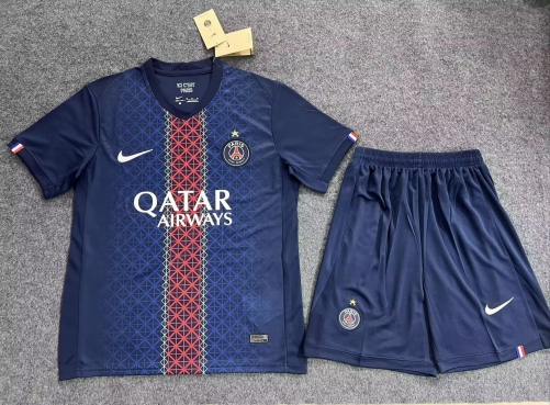 With Star 2025/26 Champion Version Paris SG Home Royal Blue Soccer Uniform-315