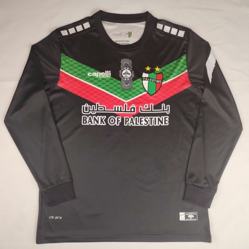 2022/23 Palestine Black Thailand LS Soccer Jersey AAA-38