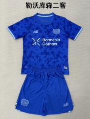 Kids 2025/26 Bayer 04 Leverkusen 2nd Away Blue Kids/Youth Soccer Uniform-208