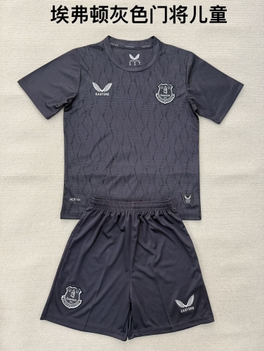 Kids 2025/26 Everton Goalkeeper Gray Kids/Youth Soccer Uniform-208