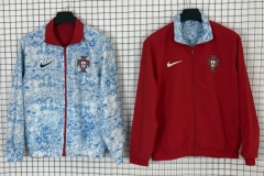 2025-26 Portugal Blue & Red Windbreaker Hoodies Top-510