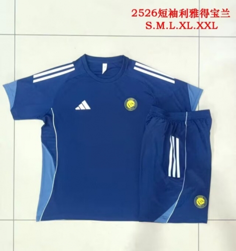 2025/26 Al-Nassr FC CaiBlue Shorts-sleeve Thailand Tracksuit Uniform-815