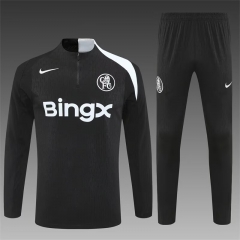 Player Verion 2025/26 Chelsea Black Thailand Soccer Tracksuit Uniform-801