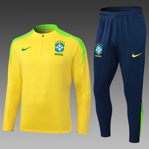 2024/25 Brazil Yellow Thailand Soccer Uniform-815/411