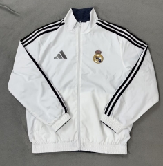 New Double-sided 2025/26 Rea Madrid Blue & White Windbreaker Hoodies Top-510