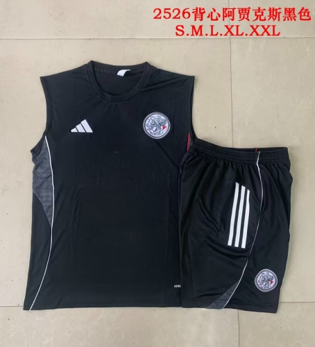 2025/26 Ajax Black Thailand Tracksuit Vest Set-815