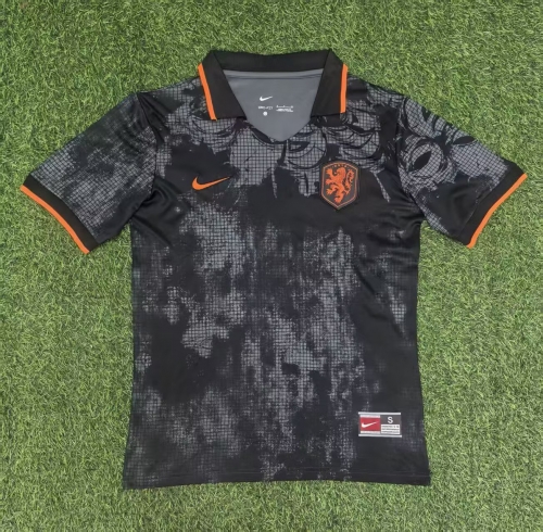 Special Version 2025/26 Netherlands Black & Gray Thailand Soccer Jersey AAA-416