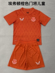 Kids 2025/26 Everton Goalkeeper Orange Kids/Youth Soccer Uniform-208
