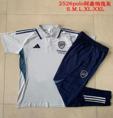 2025/26 Arsenal Light Gray Thailand Polo Uniform-815