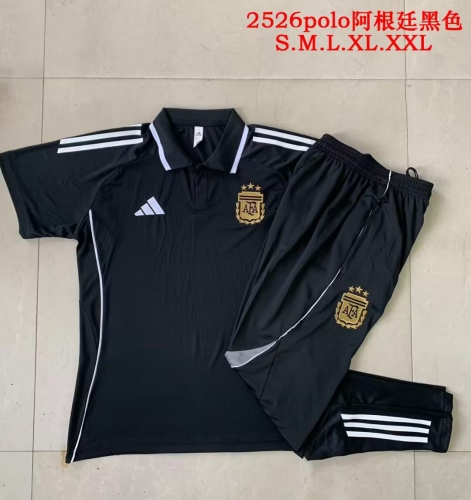 2025/26 Argentina Black Thailand Polo Unifrom-815